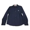 Crooks Castles Reign Woven Reversible Shirt Men's Long Sleeve Shirt In Navy