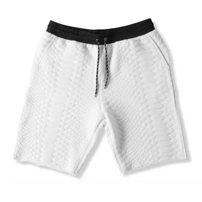 Crooks Castles Short Tracksuit Pants Men Crooks & Castles Sweatshort "viper" White/black In Unico