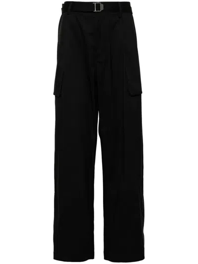 Croquis Belted Trousers In Black