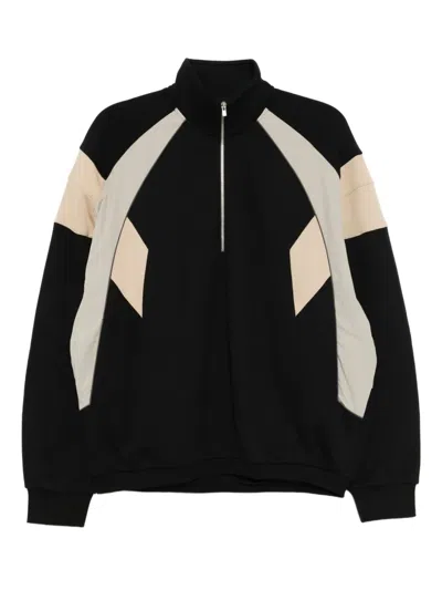 Croquis Biker Pullover Sweatshirt In Black