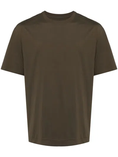 Croquis Brown Daily Short Sleeved T-shirt In Green