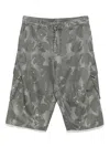 Croquis Camouflage-print Shorts In Gray