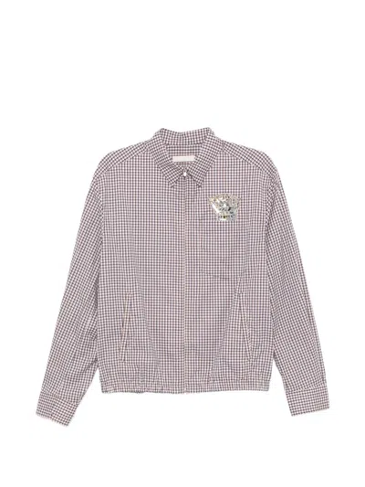 Croquis Checked Shirt Jacket In Brown