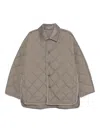 Croquis Collared Padded Jacket In Gray
