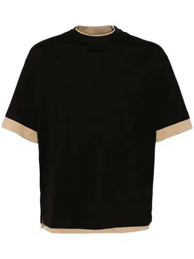 Croquis Colour-block T-shirt In Black