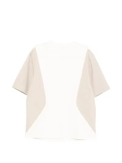 Croquis T-shirt In Colour-block-optik In White