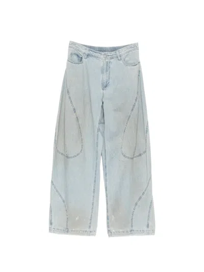 Croquis Conch-leg Panelled Jeans In Blue