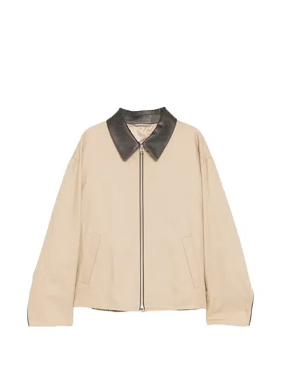 Croquis Contrasting Collar Jacket In Neutral