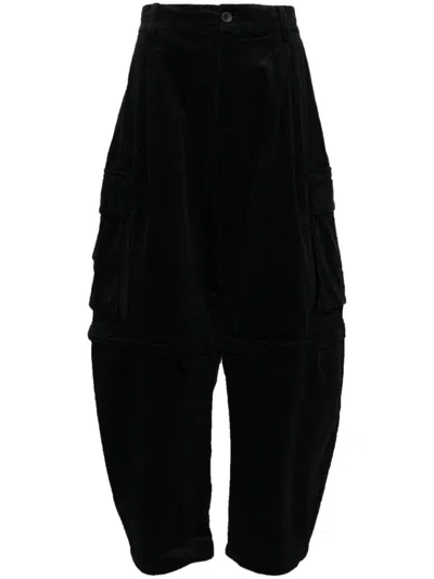 Croquis Corduroy Loose-fit Trousers In Black