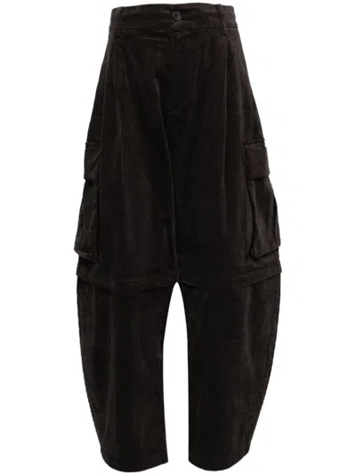 Croquis Corduroy Loose-fit Trousers In Brown