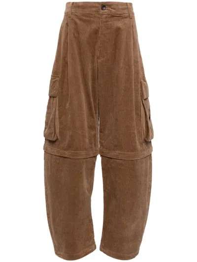 Croquis Corduroy Loose-fit Trousers In Brown
