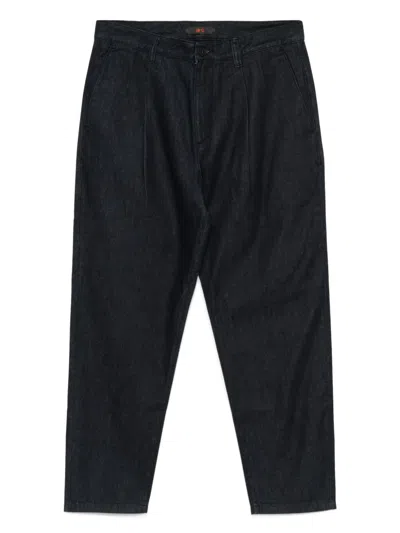 Croquis Cotton Tapered Pants In Blue