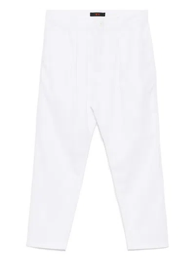 Croquis Cotton Tapered Pants In White