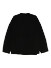 Croquis Cross-collar Wool Jacket In Black