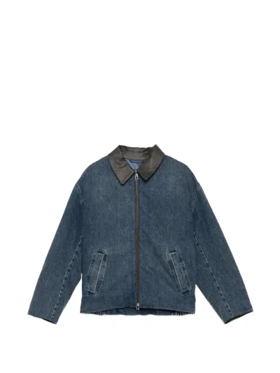 Croquis Denim Zipped Jacket In Blue