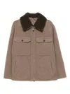 Croquis Detachable Collar Jacket In Neutral
