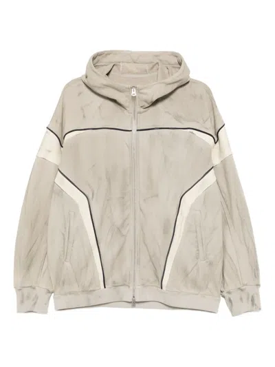 Croquis Dirty-wash Designed Hoodie In Neutral