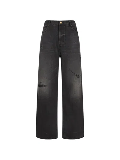 Croquis Distressed Relaxed-fit Jeans In Black