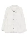 Croquis Distressed Shirt Jacket In Blue