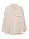 Croquis Distressed Splatter-print Shirt In Neutral