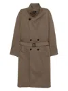 Croquis Double-breasted Coat In Brown