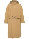 Croquis Double-breasted Trench Coat In Brown