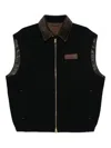 Croquis Double Layer Vest In Black
