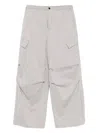 Croquis Drawstring Cargo Trousers In Gray