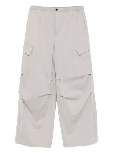 Croquis Drawstring Cargo Trousers In Gray
