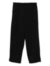 Croquis Drawstring Pleated Trousers In Black