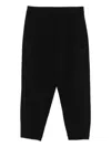 Croquis Drawstring Tapered Trousers In Black