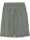 Croquis Drawstring-waist Ripstop Shorts In Green