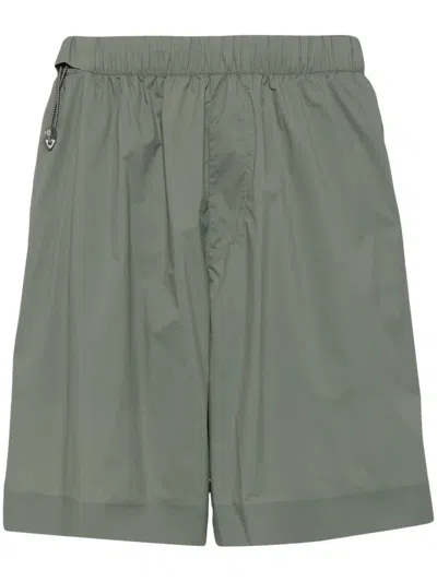 Croquis Drawstring-waist Ripstop Shorts In Green