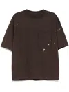 Croquis Embroidered T-shirt In Brown