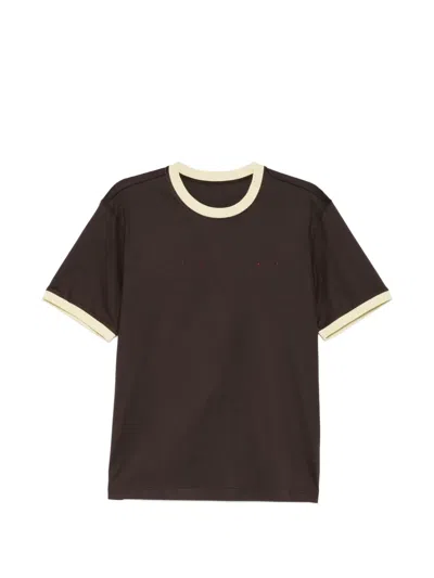Croquis 자수 디테일 티셔츠 In Brown