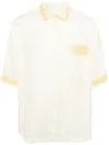 Croquis Faded-trim Short-sleeve Shirt In Yellow