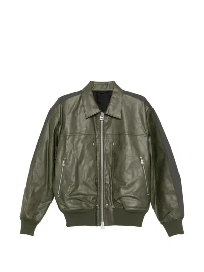 Croquis Faux-leather Jacket In Gray