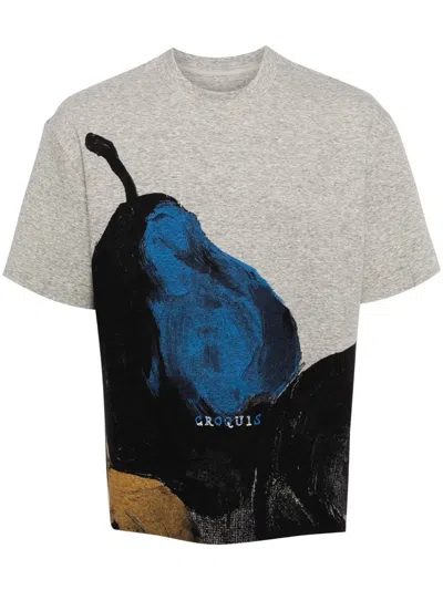 Croquis Graphic-print Cotton T-shirt In Grey