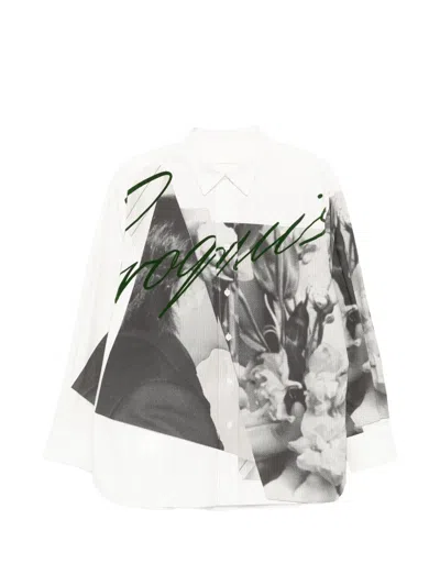 Croquis Hemd Mit Grafischem Print In White