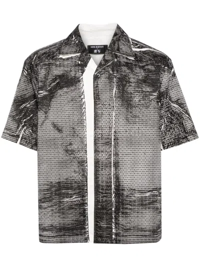 Croquis Graphic-print Short Sleeves Shirt In Black