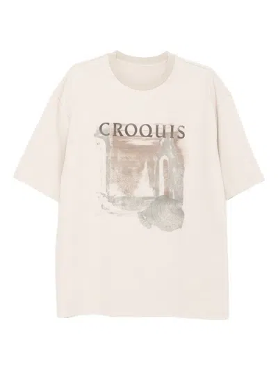 Croquis Graphic-print T-shirt In Neutral