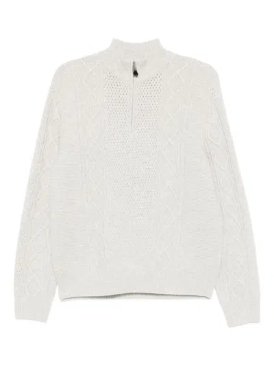 Croquis Half-high Collar Long-sleeved Sweatshirt In Neutral
