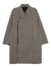 Croquis Herringbone Coat In Gray