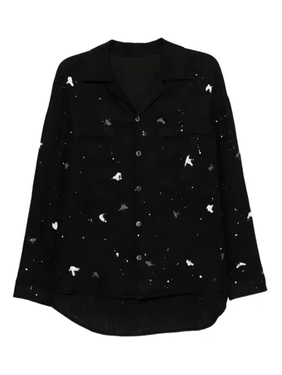 Croquis Ink-effect Shirt In Black