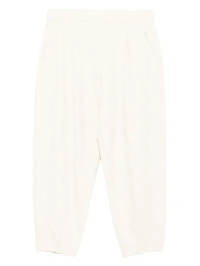 Croquis Jacquard Tapered Trousers In Neutral