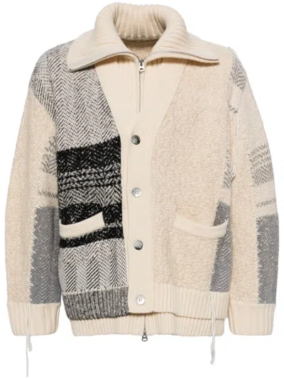 Croquis Layered-effect Cardigan In Neutrals