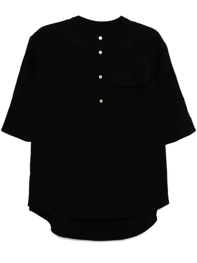 Croquis Linen T-shirt In Black