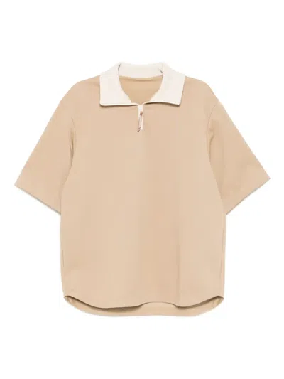 Croquis Logo-embossed Top In Neutral