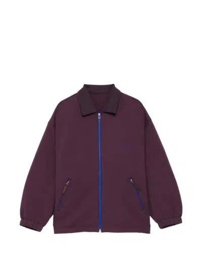 Croquis Logo-embroidered Zip-up Jacket In Purple
