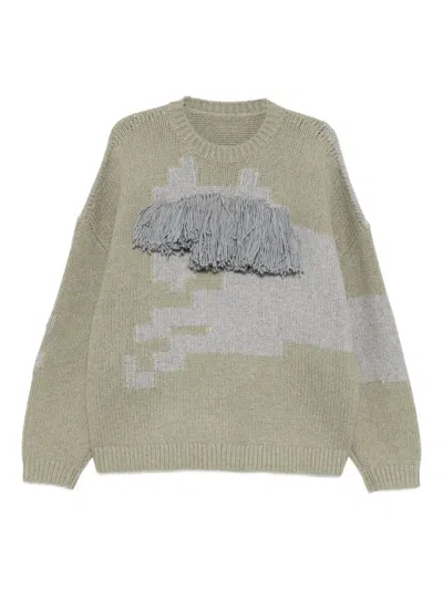 Croquis Long-sleeve Sweater In Green